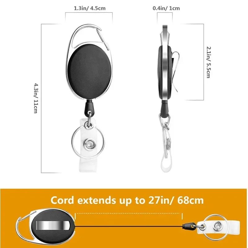 1Set ID Work Pass Card Holder  - Reel Cover ulasan dan harga