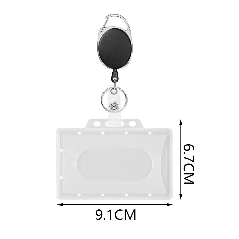 1Set ID Work Pass Card Holder  - Reel Cover ulasan dan harga